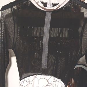 Dress Black & White with sliverpints